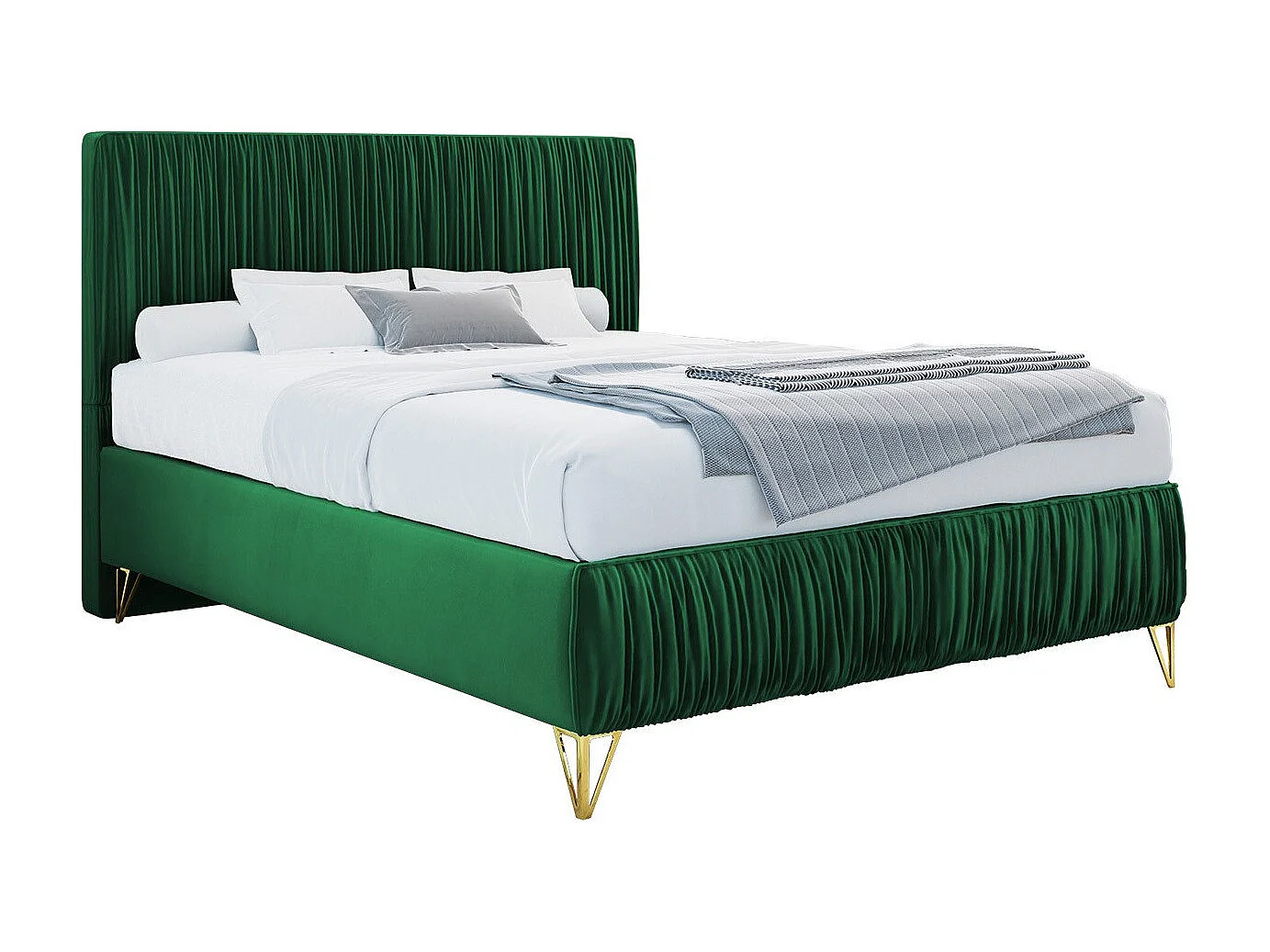 Cama Logan 112, Doble, Verde, 140x200, Tapiz, Somieres, 140x209x120cm