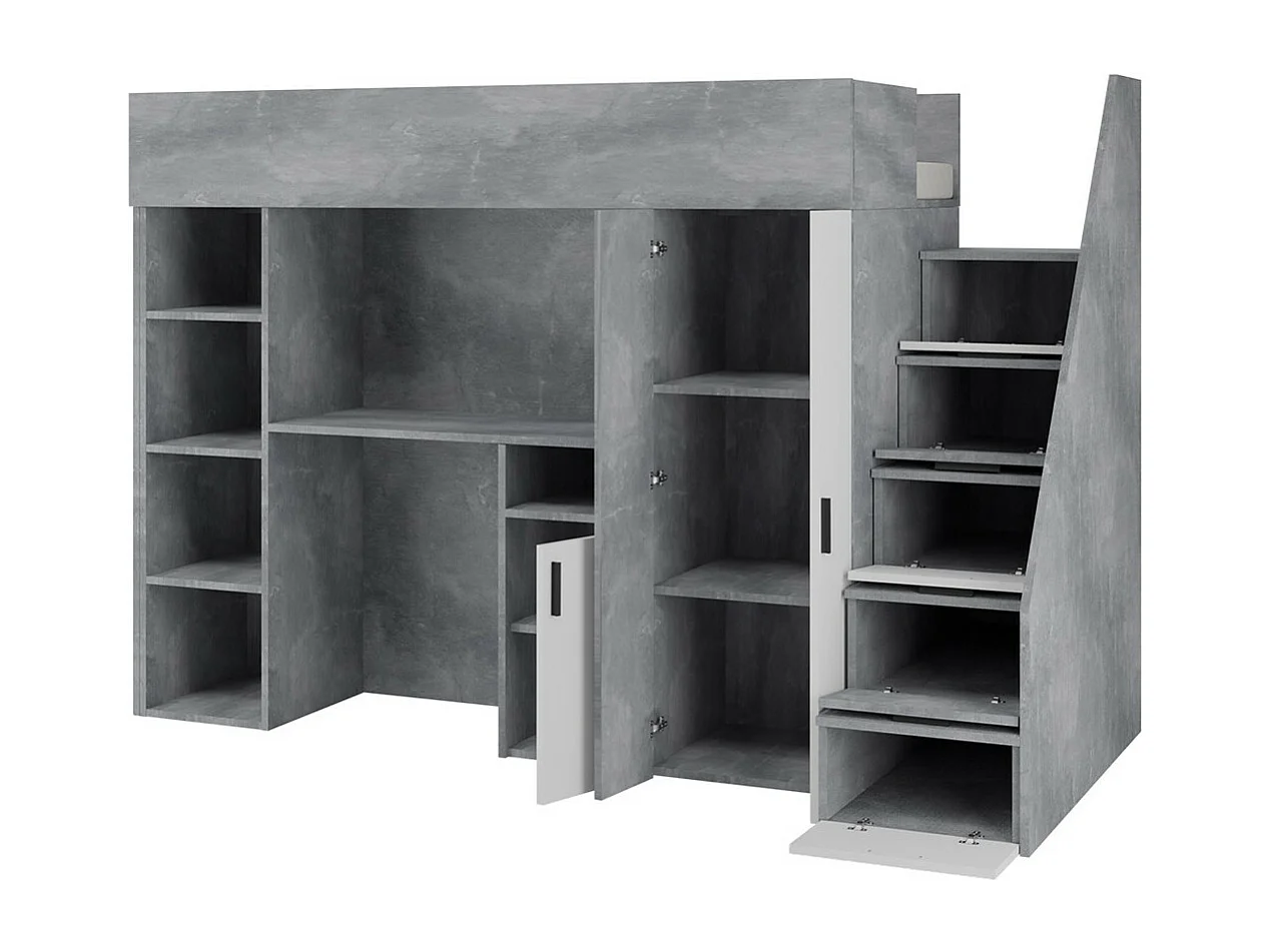 Litera Hartford 365, Individuales, Gris, 90x200, Aglomerado laminado, Somieres, 120x247cm