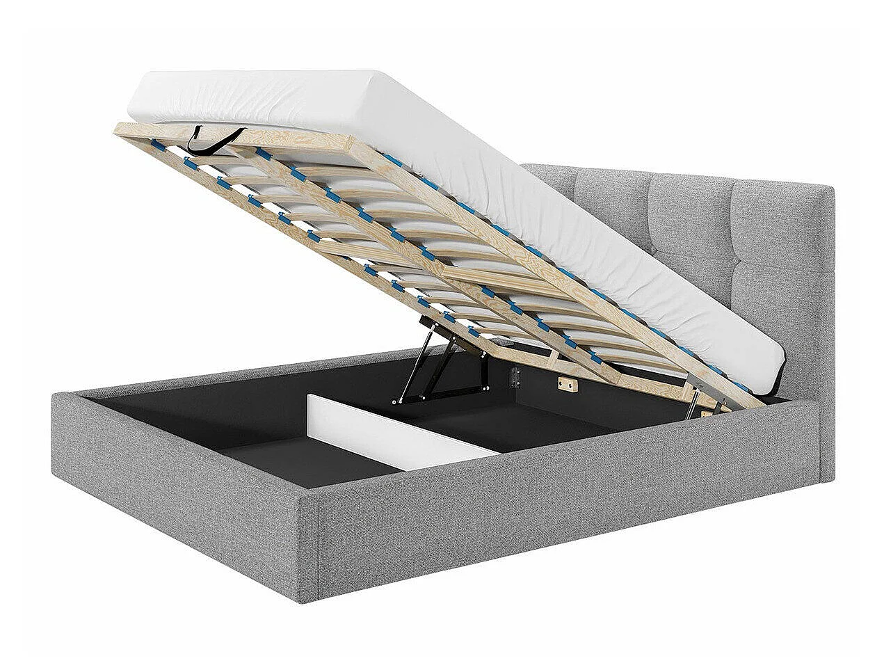 Cama ComfiDream Celen, Doble, Gris claro, Tapiz, Somieres, 19x21x11cm