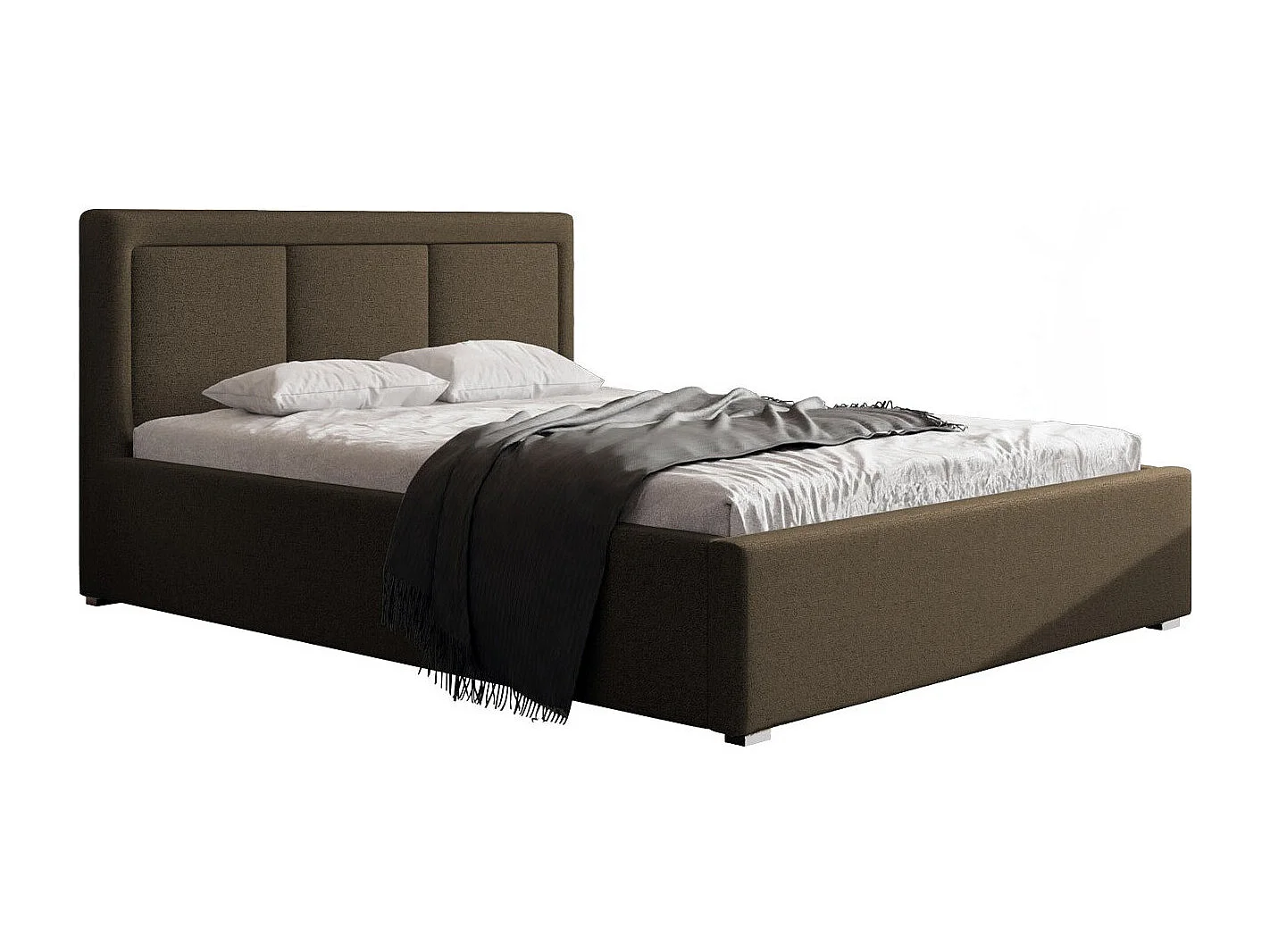 Cama Pomona 101, Individuales, Marrón, 120x200, Tapiz, Somieres, 140x223x93cm
