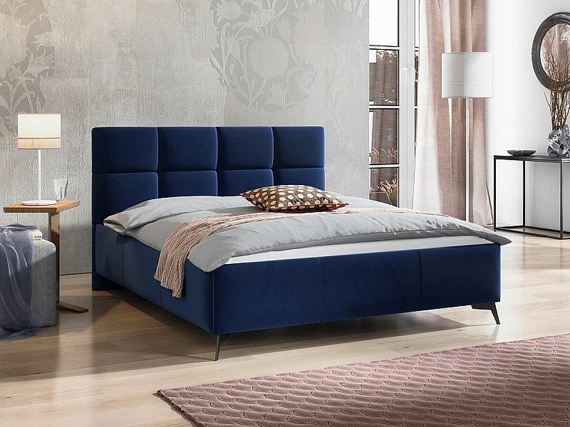 Cama ComfiDream 172, Doble, Azul, 140x200, Tapiz, Somieres, 149x216x106cm