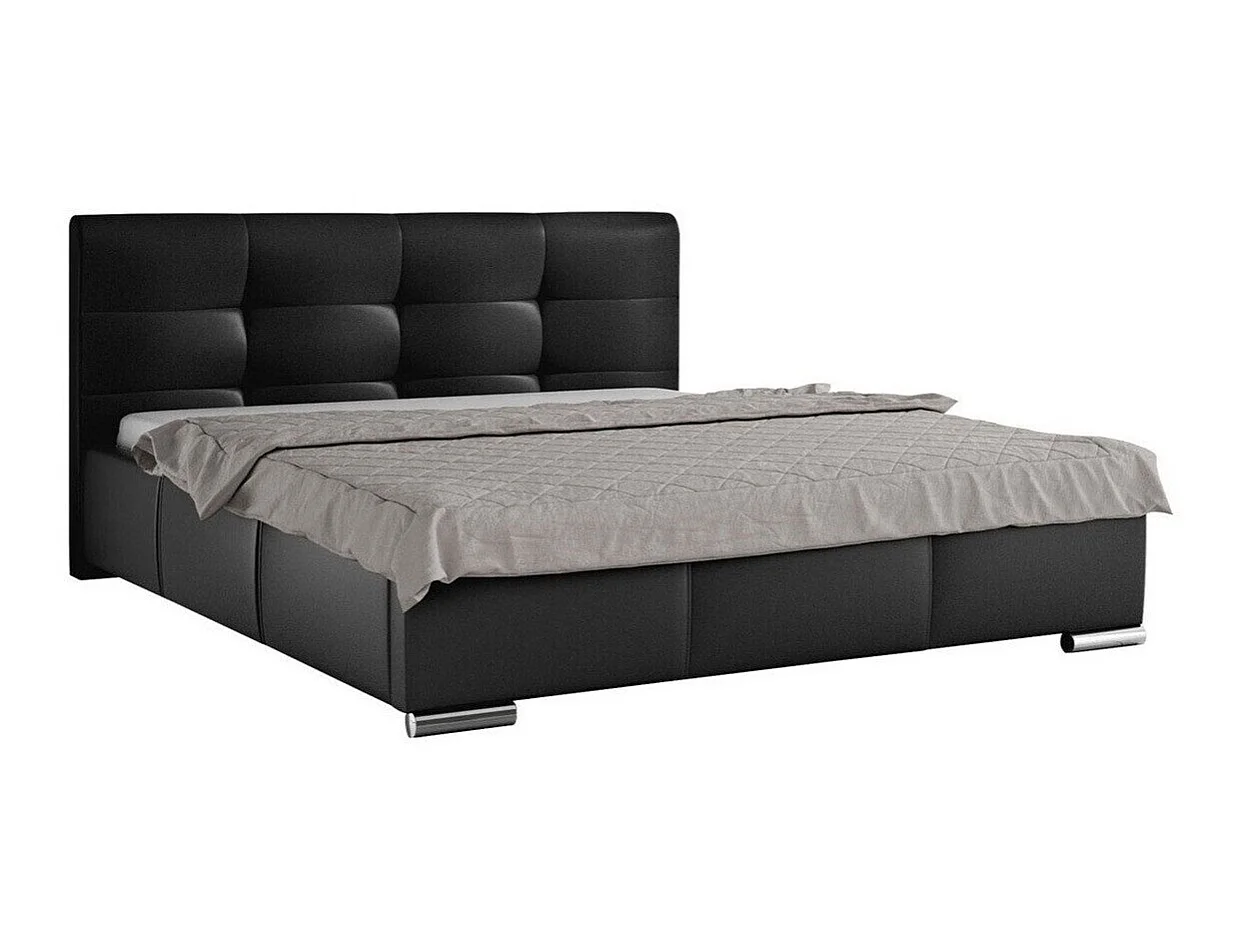 Lit Imber, Double, Noir, Faux cuir, Disponible, 20x22x10cm
