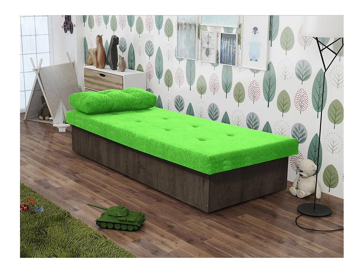 Lit Dover 100, Unique, Vert, 80x190, No, 80x190x39cm