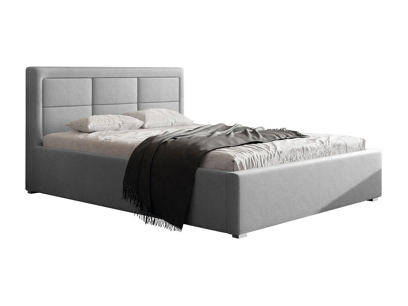 Cama Pomona 102, Individuales, Gris, 120x200, Tapiz, Somieres, 140x223x93cm