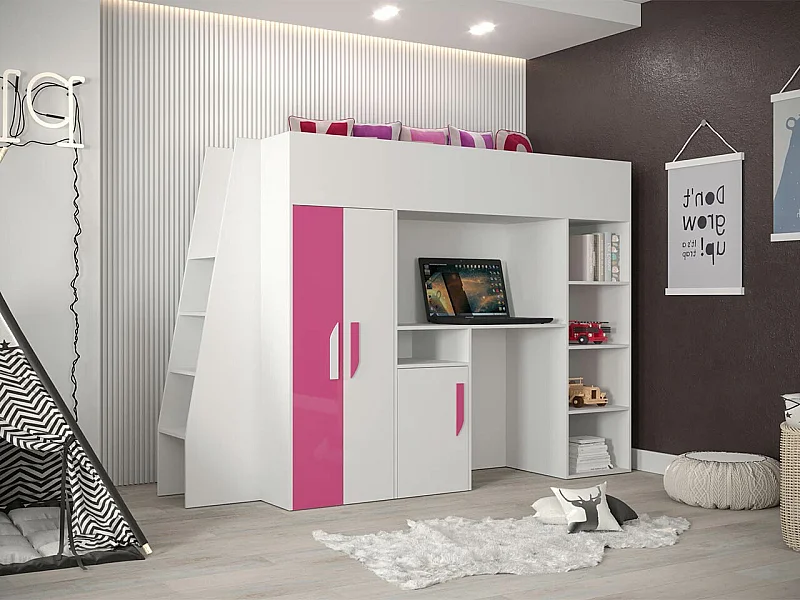 Litera Hartford 355, Individuales, Blanco, 90x200, Aglomerado laminado, Somieres, 94cm