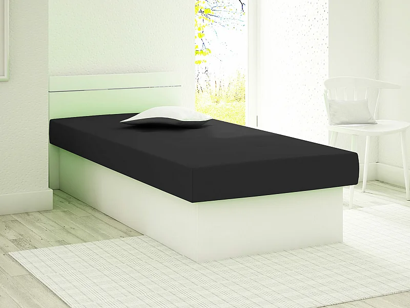 Cama Dover 101, Individuales, Negro, 80x190, 80x192x68cm