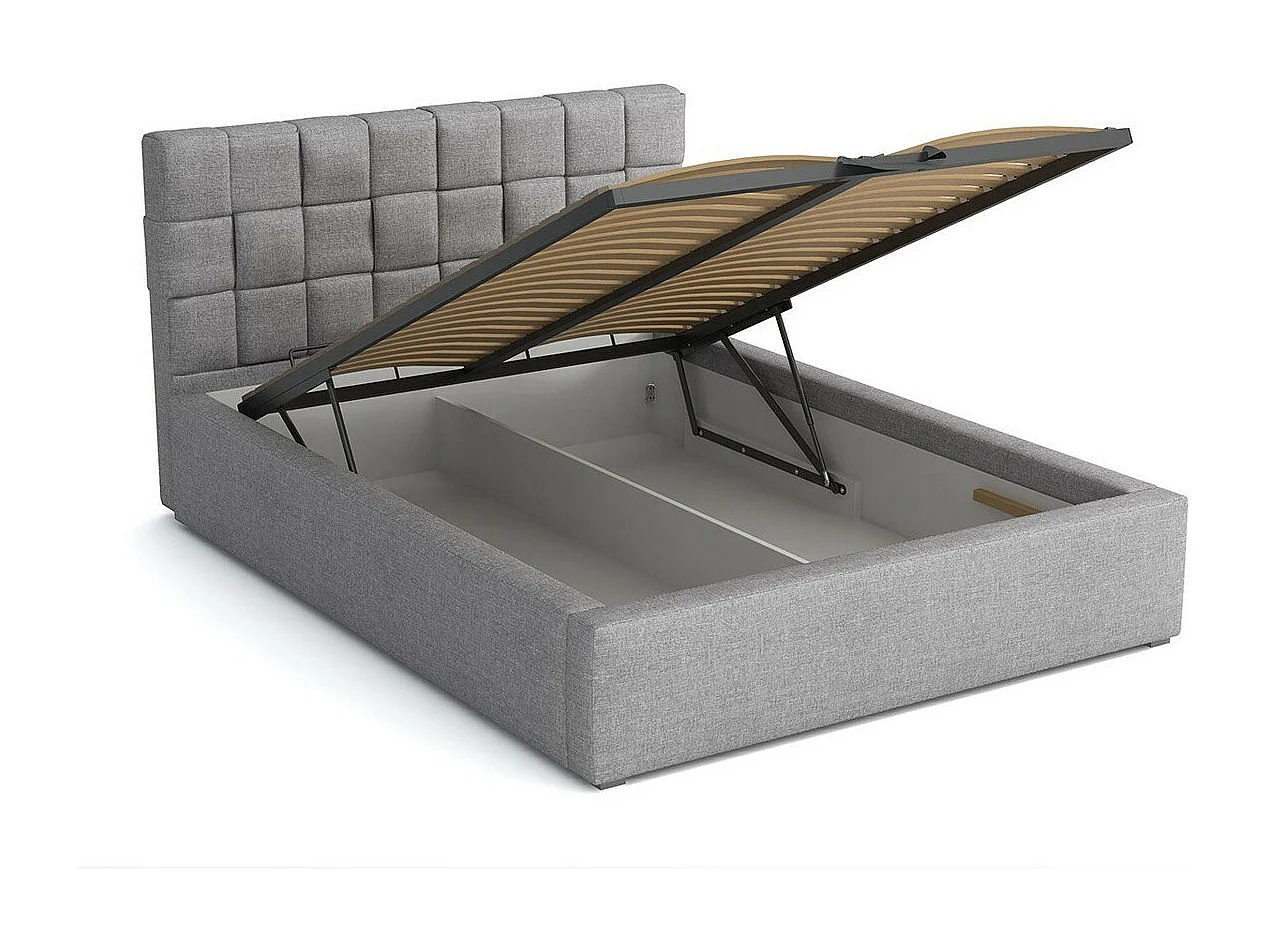 Cama Pomona 106, Casal, Turquesa, Tecido, Estrados de cama, 22x22x9cm