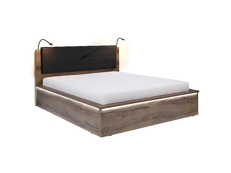 Cama Fivelbo 105, Casal, Castanho, Placa de aglomerado laminado