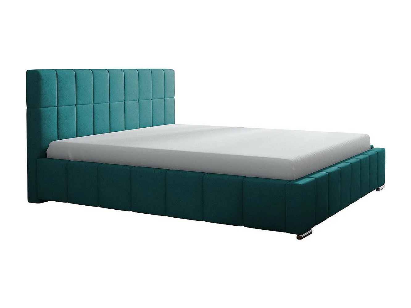 Cama Baltimore 120, Doble, Turquesa, 140x200, Tapiz, Somieres, 158x222x92cm