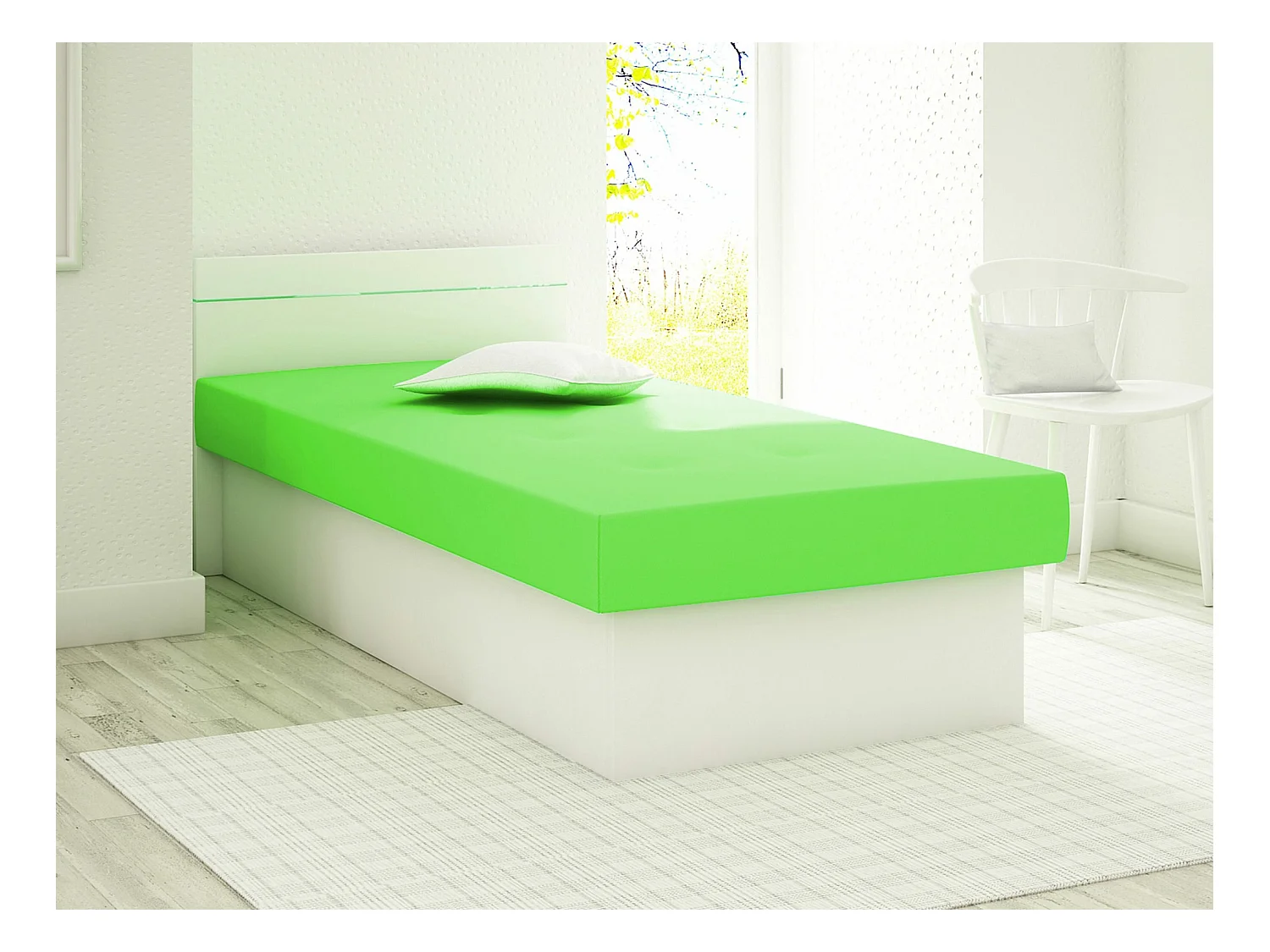 Cama Dover 101, Individuales, Verde, 80x190, 80x192x68cm