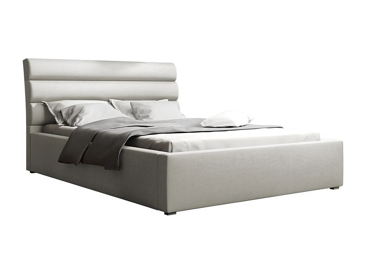 Letto Pomona 108, Singolo, Grigio, 120x200, Arazzo, Con, 140x223x100cm