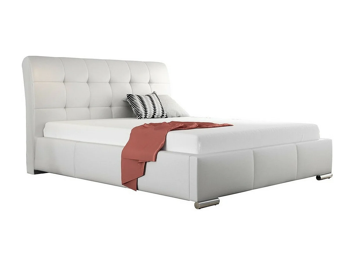 Cama Baltimore 107, Casal, Branco, Estrados de cama, 20x23x10cm