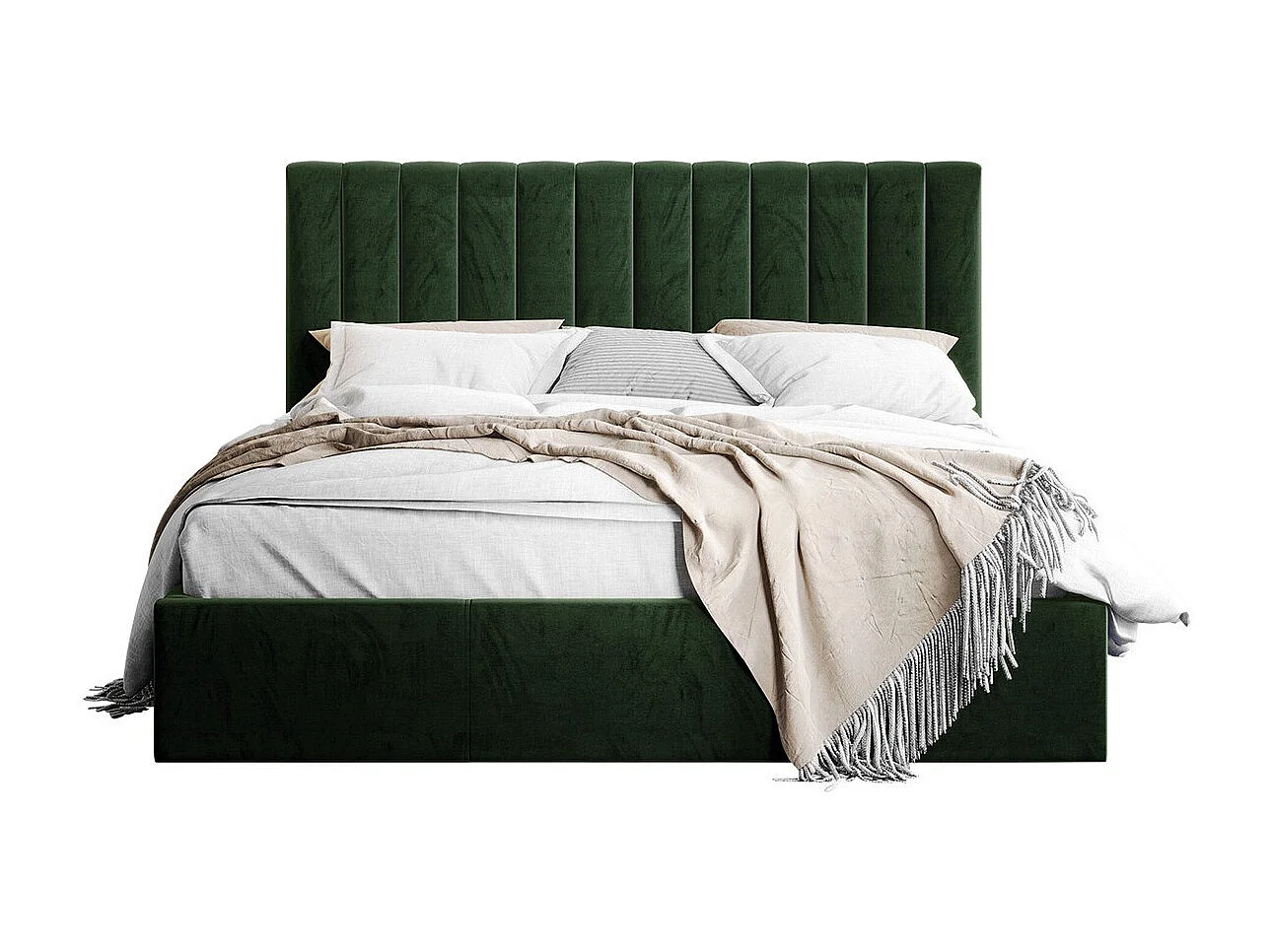 Cama ComfiDream 179, Doble, Verde, 140x200, Tapiz, Somieres, 151x212x105cm