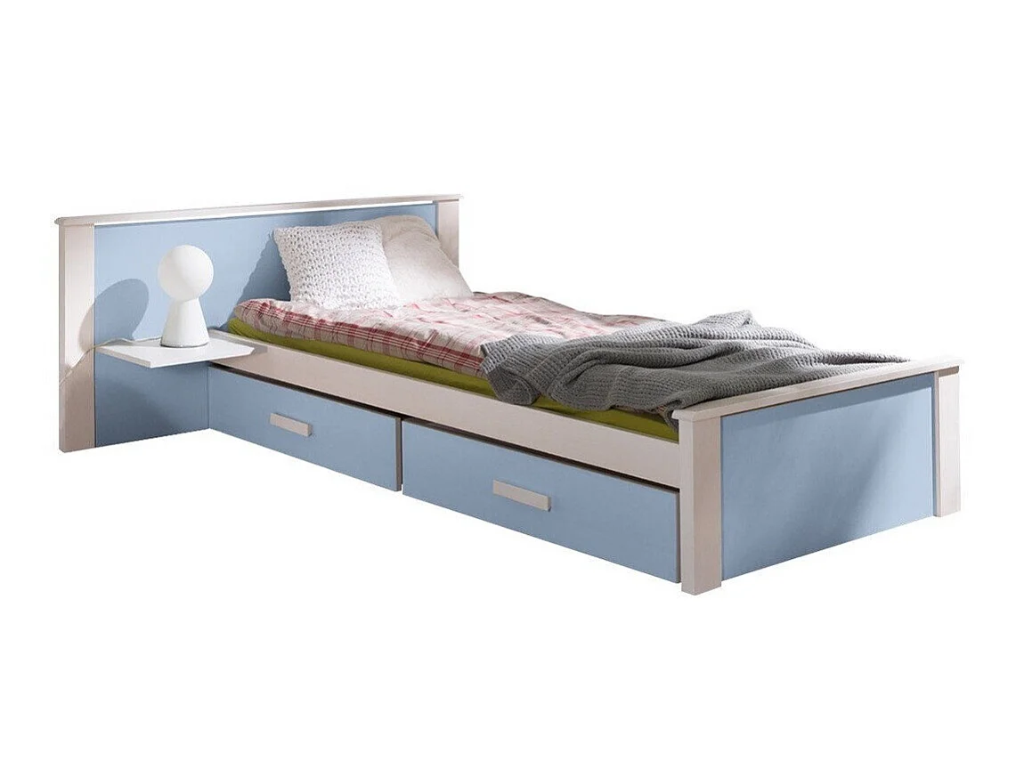 Cama Henderson 117, Individuales, Azul, Aglomerado laminado, Somieres