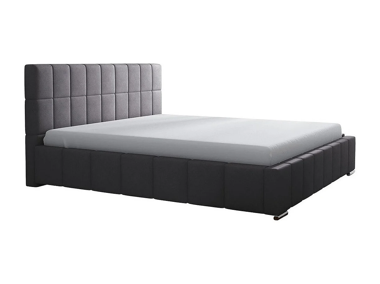 Cama Baltimore 120, Doble, Gris, 160x200, Tapiz, Somieres, 178x222x92cm