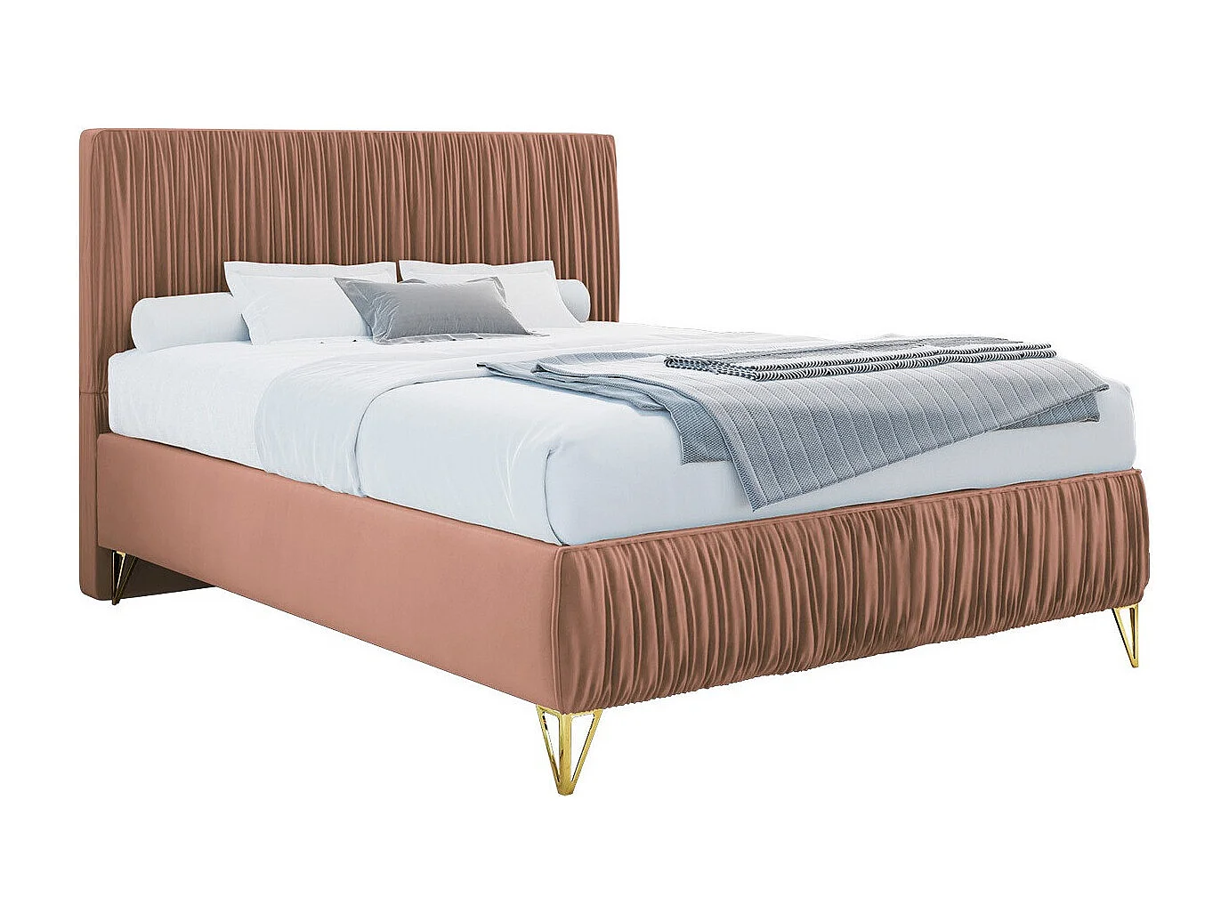 Letto continentale Logan 112, Singolo, Fucsia, 120x200, Arazzo, Con, 120x209x120cm