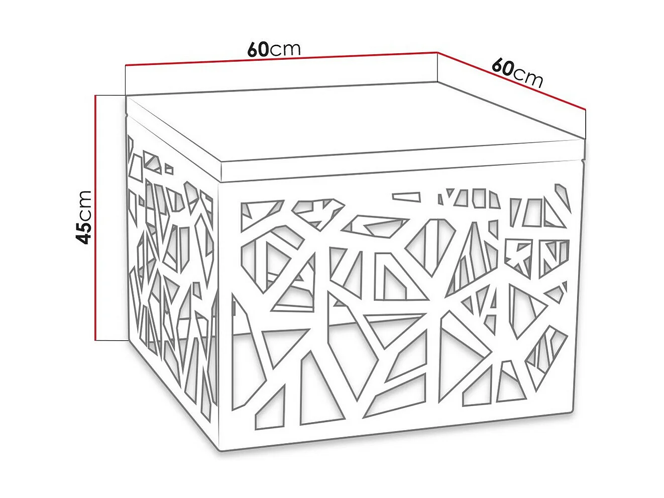 Table d'appoint Germantown 102, Noir mat|Chêne, 45x60x60cm, Stratifié, D'angle