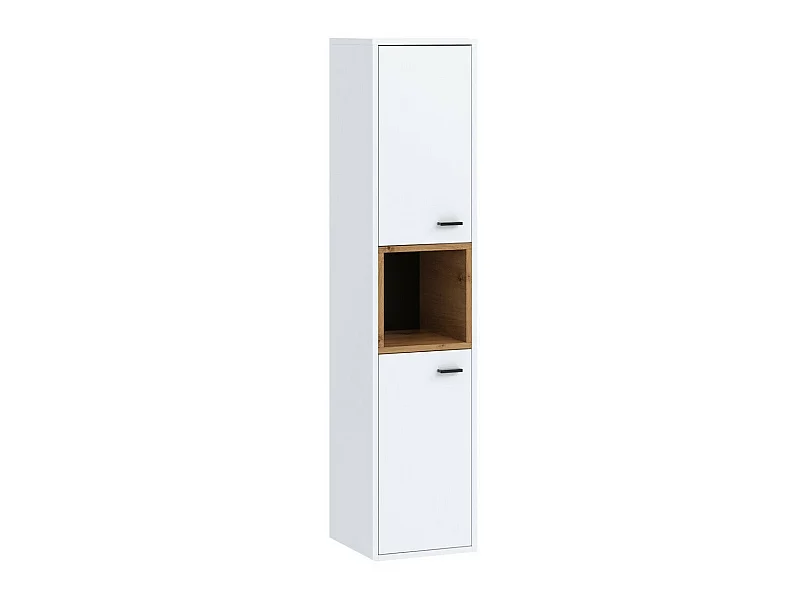 Mueble de baño de pared Baltesi 117, Roble Artisan|Blanco, Montada en la pared, 133x30cm