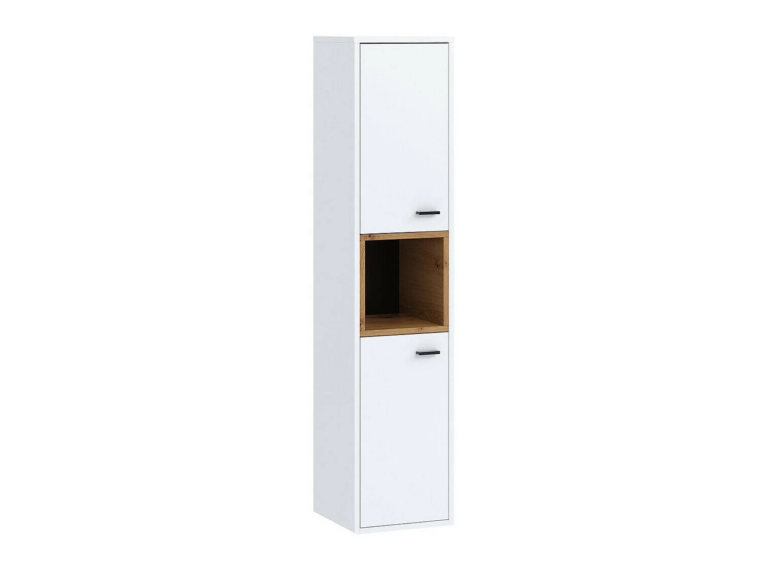Armoire de toilette murale Baltesi 117, Chêne Artisan|Blanc, À suspendre, 133x30x30cm