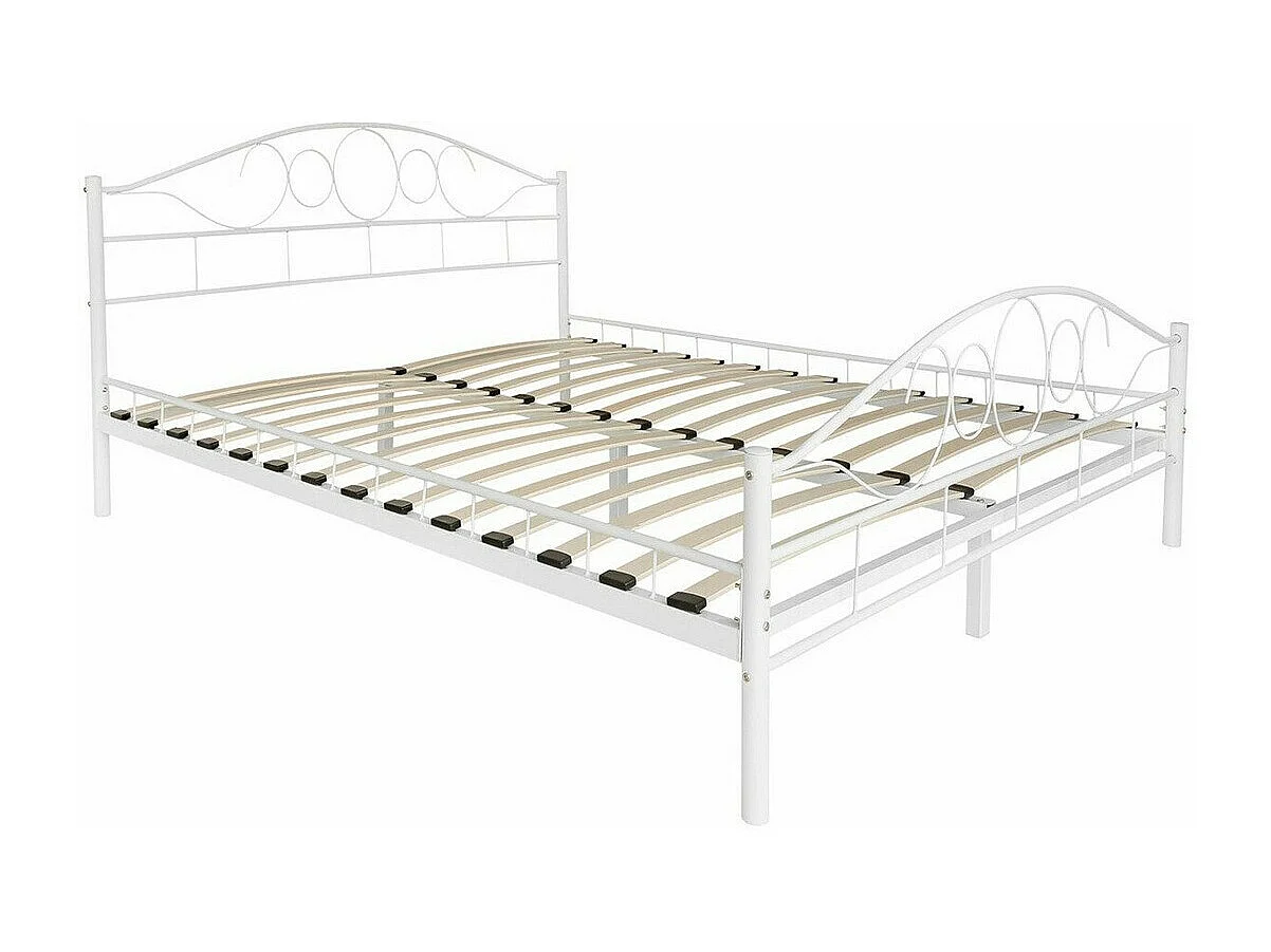 Cama Elmira 100, Casal, Preto, Metal, Estrados de cama, 17x21x9cm