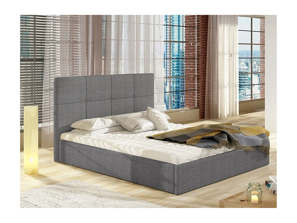 Cama ComfiDream 130, Doble, Gris, 160x200, Tapiz, Somieres, 171x213x106cm