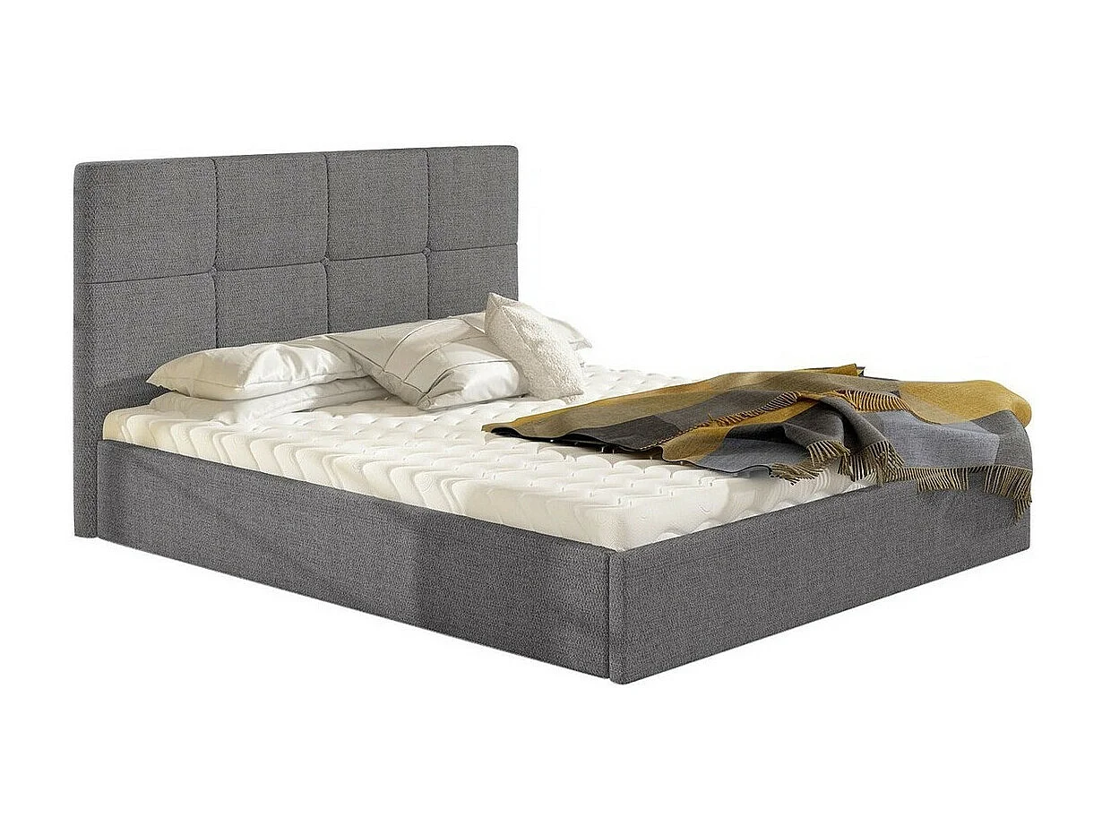 Letto ComfiDream 130, Doppio, Grigio, 160x200, Arazzo, Con, 171x213x106cm