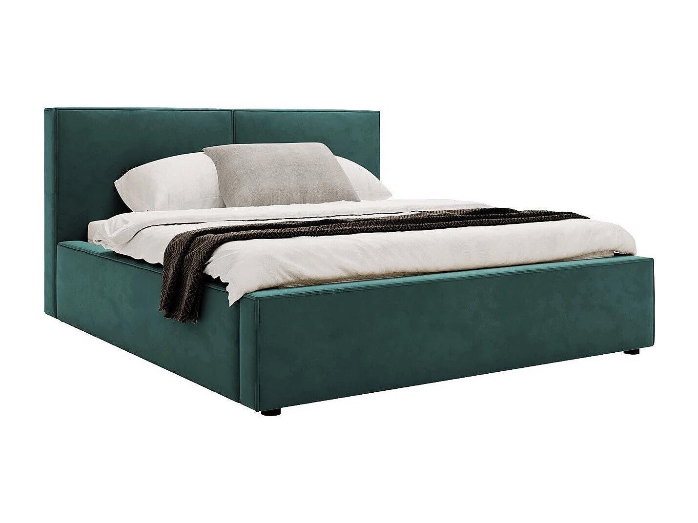Letto TrendyNest 117, Doppio, Verde, 160x200, Arazzo, Con, 180x223x98cm