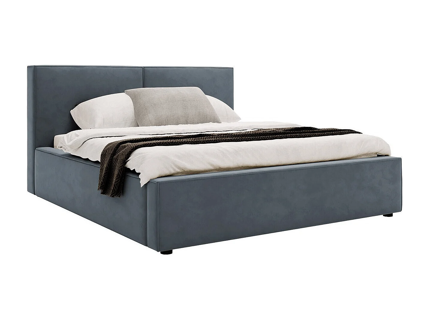 Cama TrendyNest 117, Casal, Azul, Tecido, Estrados de cama, 20x22x10cm