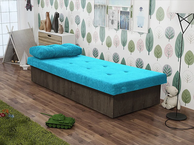 Lit Dover 100, Unique, Turquoise, 80x190, No, 80x190x39cm