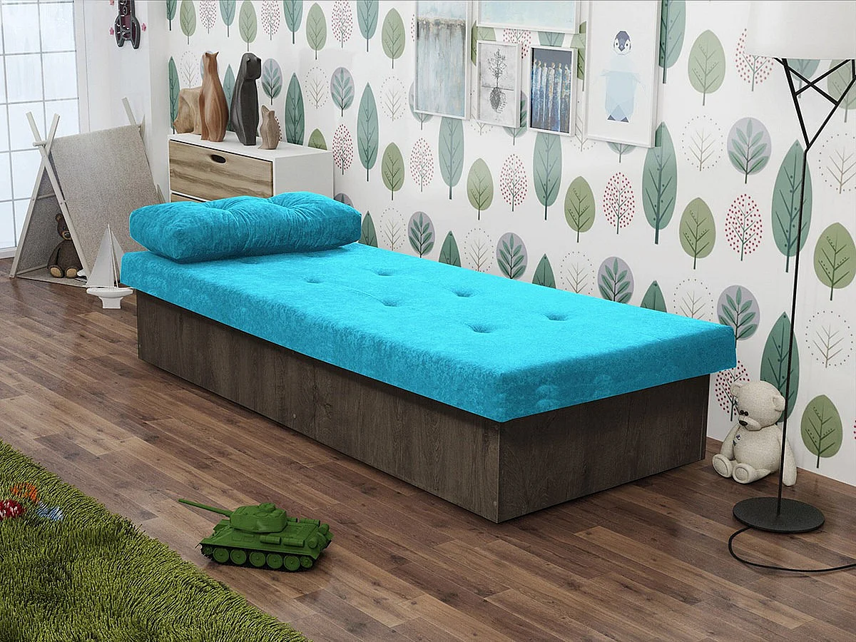 Lit Dover 100, Unique, Turquoise, 80x190, No, 80x190x39cm