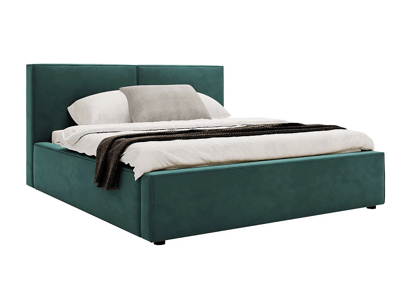 Cama TrendyNest 117, Doble, Verde, 180x200, Tapiz, Somieres, 200x223x98cm