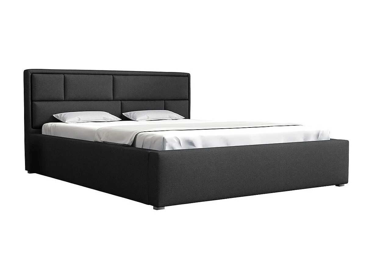 Letto Pomona 104, Doppio, Grigio, 140x200, Arazzo, Con, 160x223x93cm
