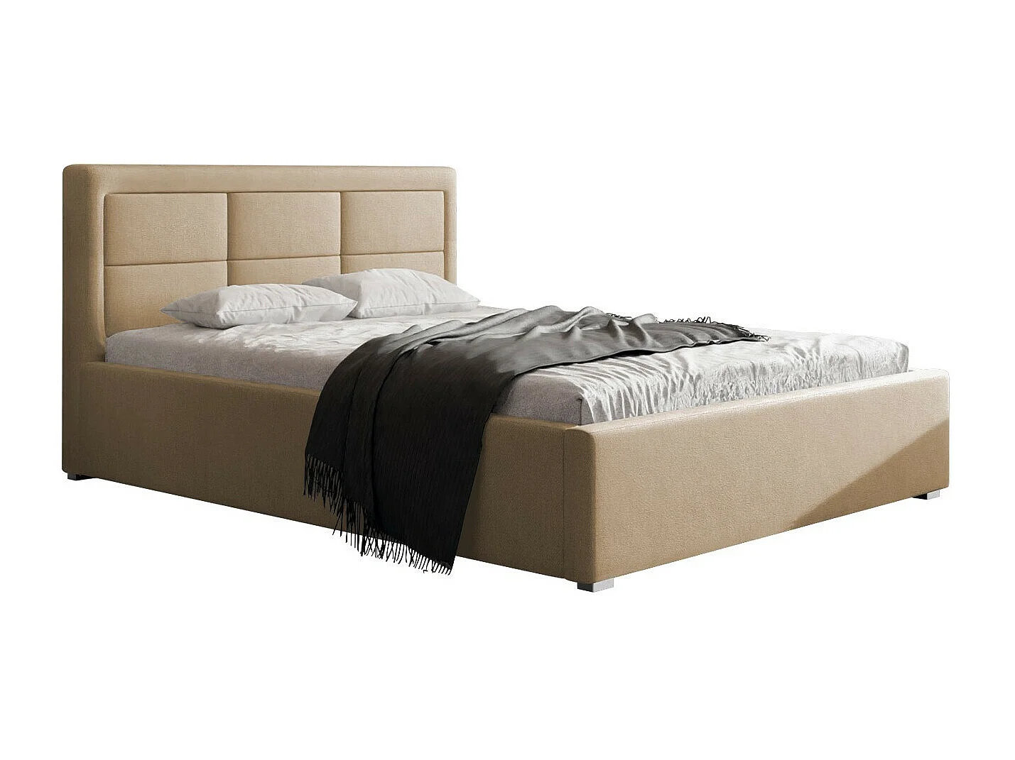Letto Pomona 103, Doppio, Nocciola, 180x200, Arazzo, Con, 200x223x93cm