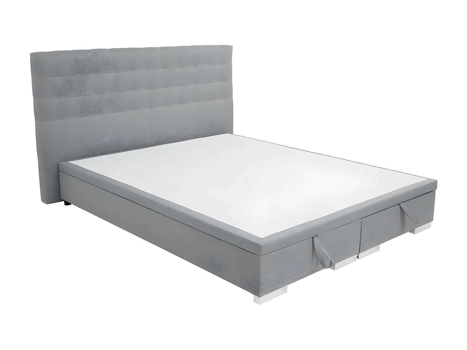 Cama Florence 107, Doble, Gris, Tapiz, Somieres, 160x214x109cm