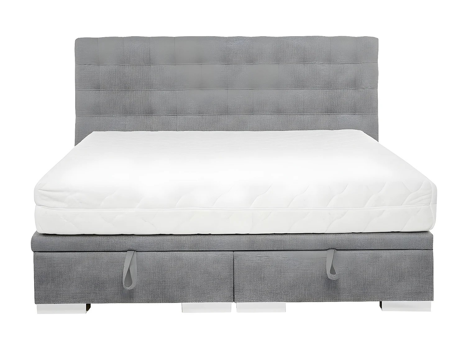Cama Florence 107, Doble, Gris, Tapiz, Somieres, 160x214x109cm