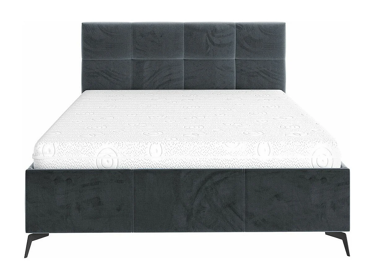 Lit ComfiDream 172, Double, Gris, 180x200, Tissu, Disponible, 189x216x106cm