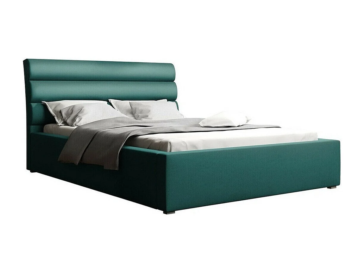 Cama Pomona 108, Doble, Turquesa, 180x200, Tapiz, Somieres, 200x223x100cm