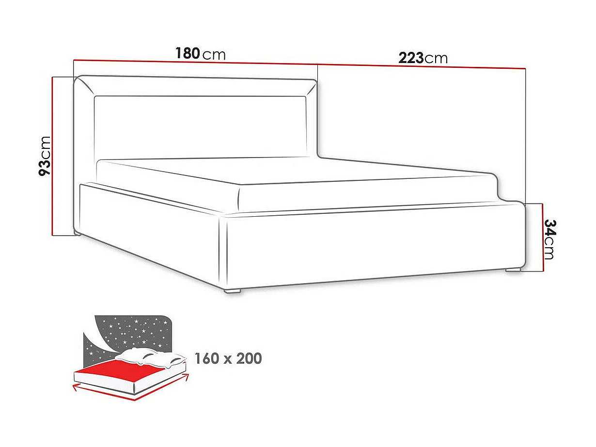 Cama Pomona 100, Casal, Verde, Tecido, Estrados de cama, 18x22x9cm