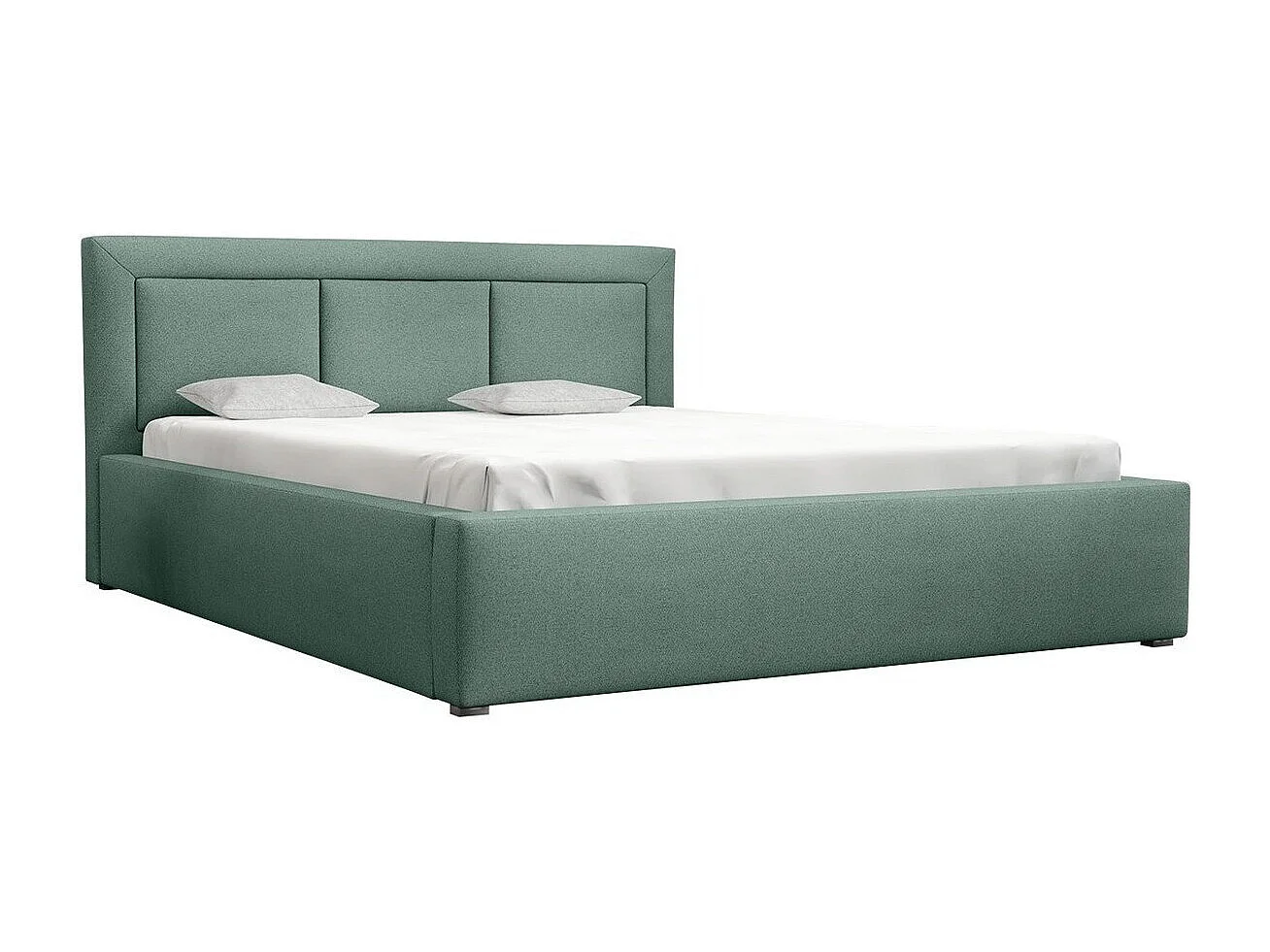 Cama Pomona 100, Doble, Verde, 160x200, Tapiz, Somieres, 180x223x93cm