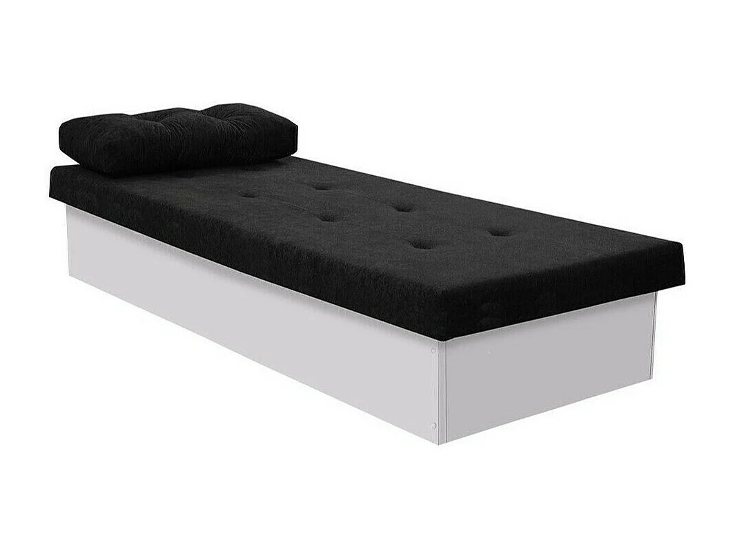 Lit Dover 100, Unique, Noir, 80x190, 80x190x39cm