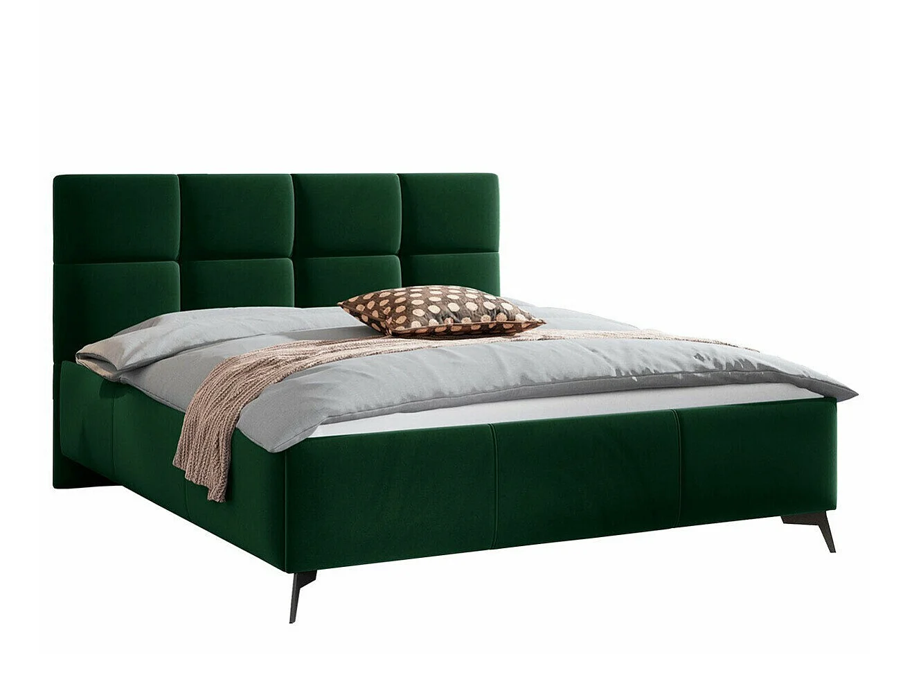 Lit ComfiDream Sorona, Double, Vert, Tissu, Disponible, 15x22x11cm