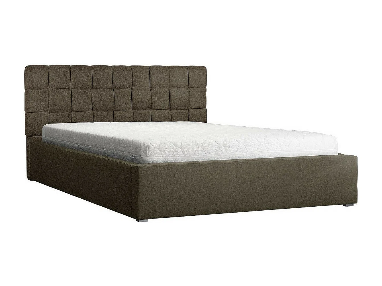 Cama Pomona 106, Doble, Marrón, 140x200, Tapiz, Somieres, 160x223x93cm