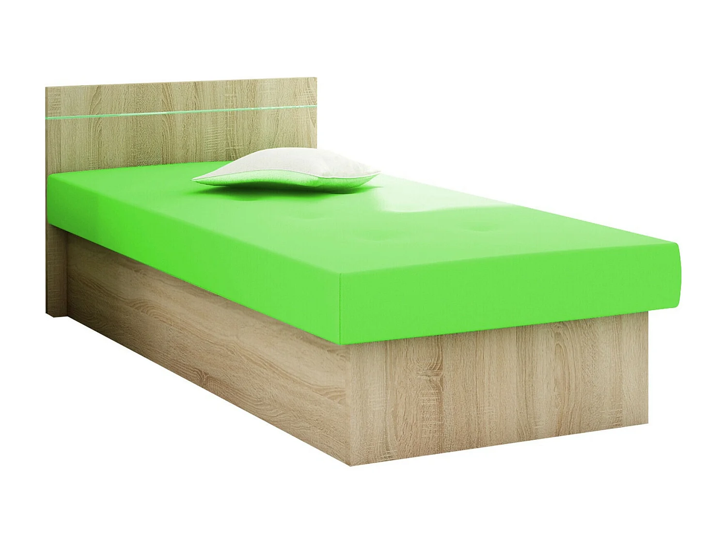 Cama Dover 101, Individuales, Verde, 80x190, 80x192x68cm