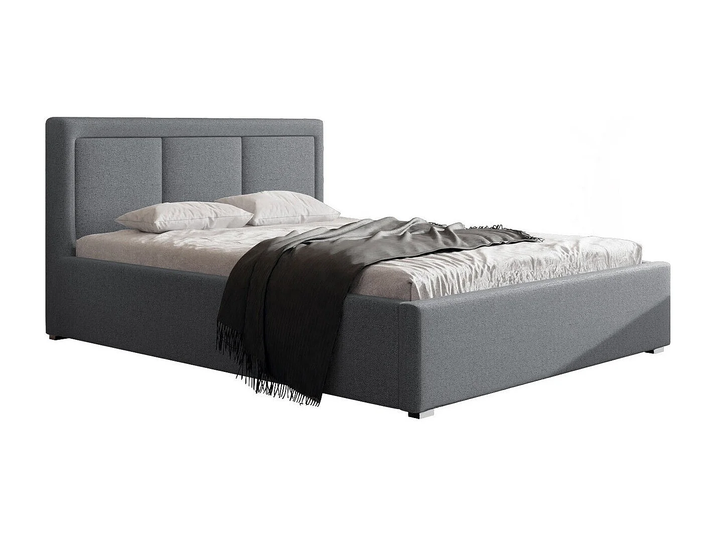 Cama Pomona 101, Individuales, Gris, 120x200, Tapiz, Somieres, 140x223x93cm