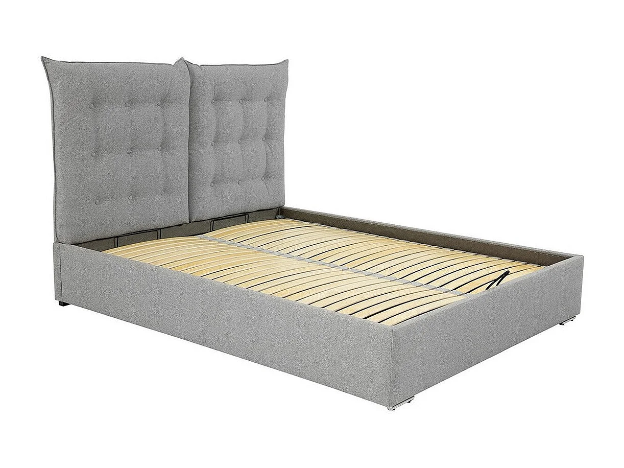 Cama Florence 104, Casal, Azul, Tecido, Estrados de cama, 18x21x13cm