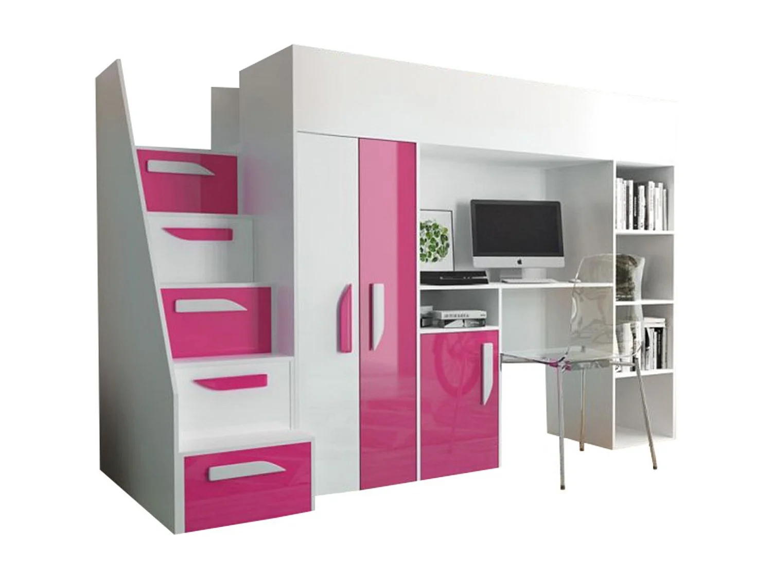 Litera Hartford 192, Individuales, Blanco, 90x200, Aglomerado laminado, Somieres, 120cm