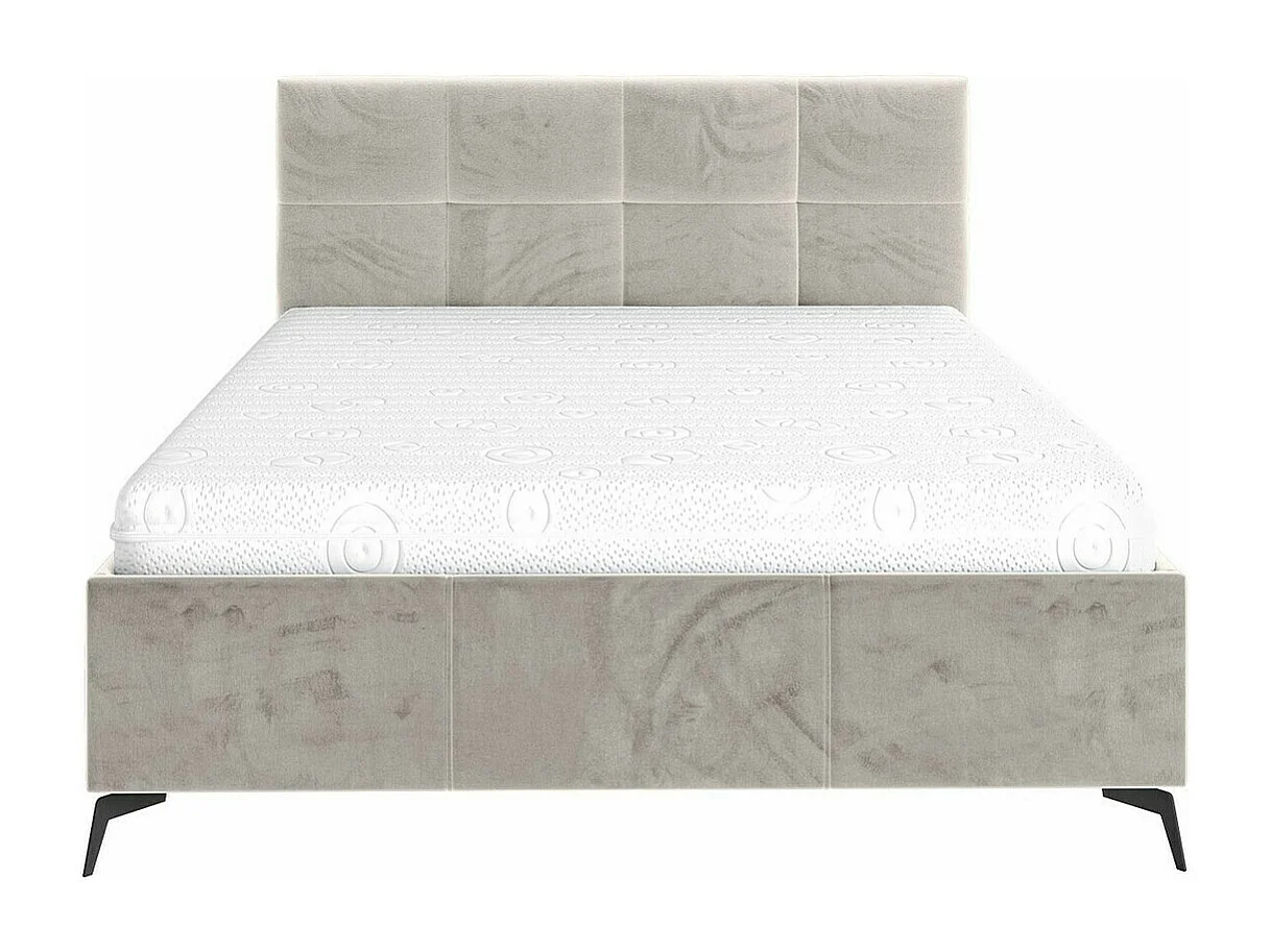 Cama ComfiDream 172, Casal, Castanho claro, Tecido, Estrados de cama