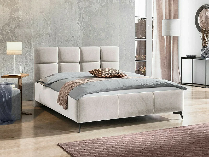 Cama ComfiDream 172, Doble, De color marrón claro, 160x200, Tapiz, Somieres, 169x216cm