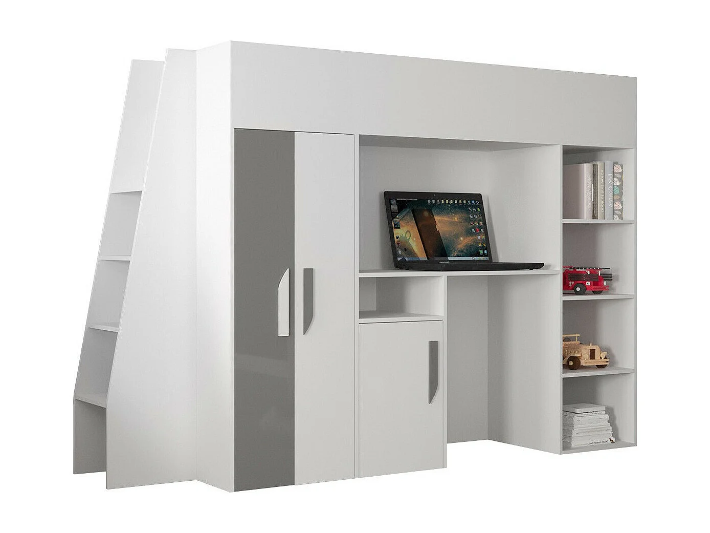 Litera Hartford 355, Individuales, Blanco, 90x200, Aglomerado laminado, Somieres, 94cm