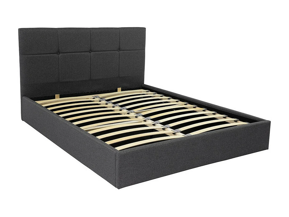 Cama ComfiDream 130, Doble, Gris, 140x200, Tapiz, Somieres, 151x213x106cm